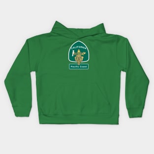 California Bikers Love Pacific Coast Highway Kids Hoodie